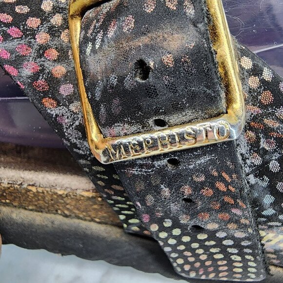 Mephisto Shoes Womens Size EU 40 US 10 Black Slip On Sandels *Read* - Picture 2 of 13